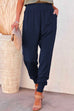 Camilladress Solid Side Split Pockets Jogger Pants