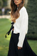 Camilladress V Neck Bow Tie Front Elegant Sweater