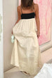 Camilladress Backless Color Block Splice Swing Maxi Cami Dress