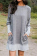 Camilladress Splice Pockets Casual Sweatershirt Dress