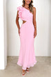 Camilladress Frill One Shoulder Sleeveless Cut Out Maxi Dress