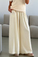 Camilladress Elastic Waist Pocketed Wide Leg Cotton Linen Pants