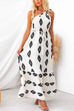 Camilladress Bow Knot One Shoulder Printed Ruffle Maxi Dress