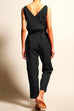 Camilladress Casual V Neck Sleeveless Wrapped Jumpsuit