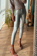 High Waisted Stretch Faux Leather Pants