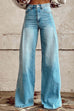 Camilladress Distressed Wide Leg Casual Denim Pants