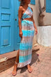 Camilladress One Shoulder Cut Out Waist Side Split Tie Dye Maxi Dress