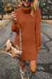 Camilladress Turtleneck Long Sleeves Ribbed Knit Sweater Dress(in 7 Colors!)