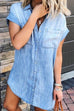 Camilladress Button Down Pocket Denim Shirt Dress