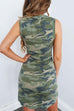 Camilladress Knot Waist Sleeveless Camo Dress