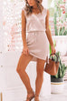 Camilladress V Neck Butterfly On Shoulder Drawstring Waist Dress