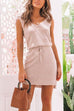 Camilladress V Neck Butterfly On Shoulder Drawstring Waist Dress