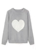 Camilladress Color Block Love Heart Knit Sweaters