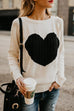 Camilladress Color Block Love Heart Knit Sweaters