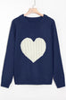 Camilladress Color Block Love Heart Knit Sweaters