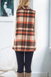 Camilladress Lush Sleeveless Plaid Jacket Vest with Pockets