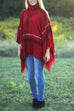 Camilladress Chicest Tassel Lattice Cloak Poncho Sweater