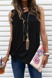 Camilladress Casual Sleeveless Solid Waistcoat T-shirt