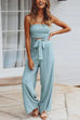 Camilladress Off Shoulder Bow Tie Waist Wide Leg Jumpsuit