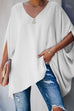 Camilladress V Neck Half Sleeve Loose Batwing T-shirt