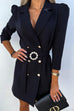 Camilladress Lapel Double Breasted Belted Blazer Dress