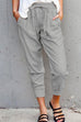 Camilladress Tie Waist Cotton Linen Joggers with Pockets