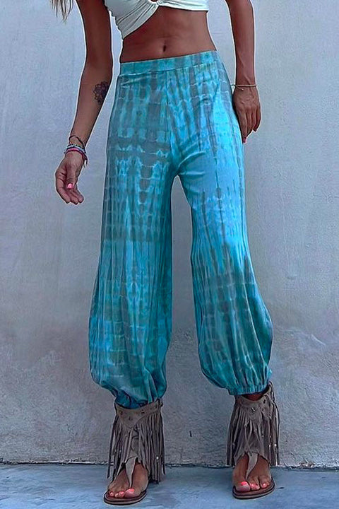 Camilladress Tie Dye Side Slit Loose Lantern Pants