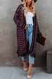 Camilladress Tassel Open Front Multi-colored Print Knit Cardigans