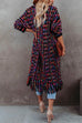 Camilladress Tassel Open Front Multi-colored Print Knit Cardigans