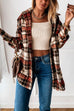 Camilladress Stylish Lapel Button Down Plaid Shacket