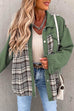 Camilladress Button Down Long Sleeve Splice Plaid Jacket