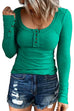 Camilladress Crewneck Buttons Long Sleeve Bottoming Top