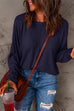 Camilladress Crewneck Long Sleeve Loose Solid T-shirt