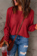 Camilladress Crewneck Long Sleeve Loose Solid T-shirt