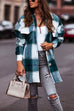 Camilladress Casual Lapel Button Down Pockets Plaid Cardigans