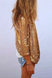 Camilladress Open Front Long Sleeve Sequin Cardigans