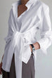 Camilladress Lapel Long Sleeve Button Down Knot Front Shirt