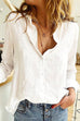 Camilladress Solid Button Down Cotton Linen Blouse Shirt