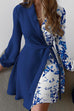 Camilladress Elegant Wrap V Neck Long Sleeve Tie Waist Dress