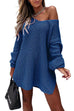 Camilladress V Neck Lantern Sleeve Swing Sweaters