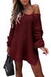 Camilladress V Neck Lantern Sleeve Swing Sweaters