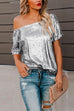 Camilladress Off Shoulder Short Sleeve Sequin T-shirt