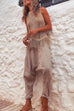 Camilladress Tassel Crewneck Sleeveless Hollow Out Cover Up