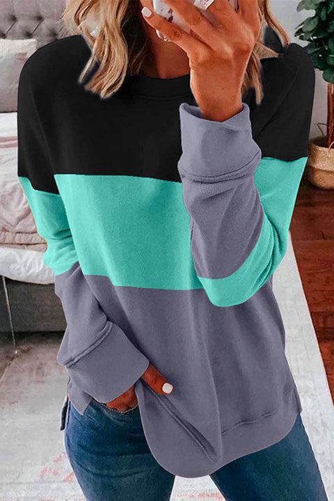 Camilladress Crewneck Long Sleeve Color Block Sweatshirt