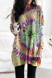 Camilladress Crewneck Batwing Sleeve Printed Sweatshirt Dress