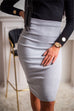 Camilladress Solid High Waist Ruched Bodycon Skirts