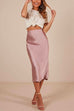 Camilladress Fashion Style High Waist Satin Skirts