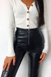 Camilladress High Waist Slim Fit PU Leather Pants