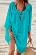 Camilladress Tassel V Neck Short Sleeve Beach Dress