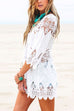 Camilladress Casual Crewneck Hollow Out Beach Dress